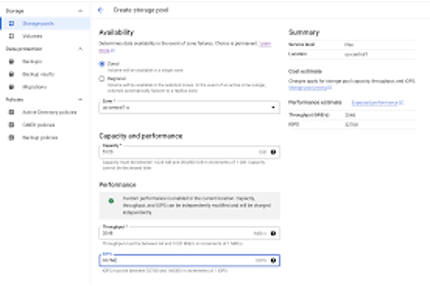 NetApp UI screenshot