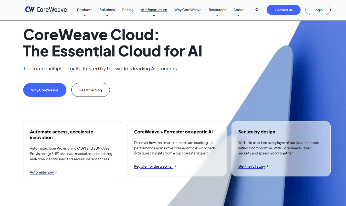 CoreWeave delivers fast, scalable GPU compute optimized for AI and VFX workloads.