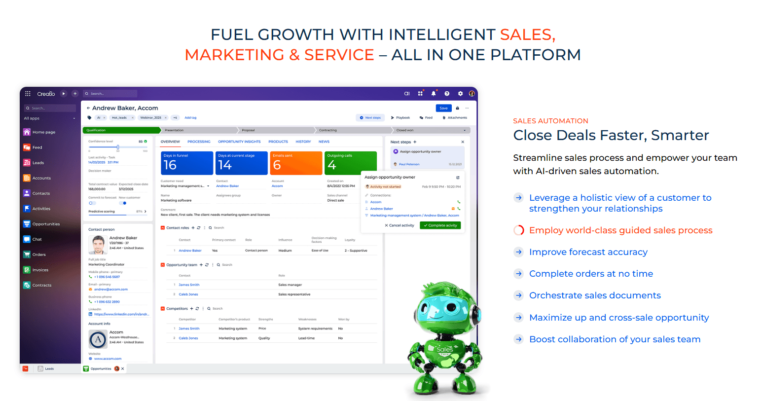 Creatio Studio offers low-code tools to build CRM apps and automate business workflows.
