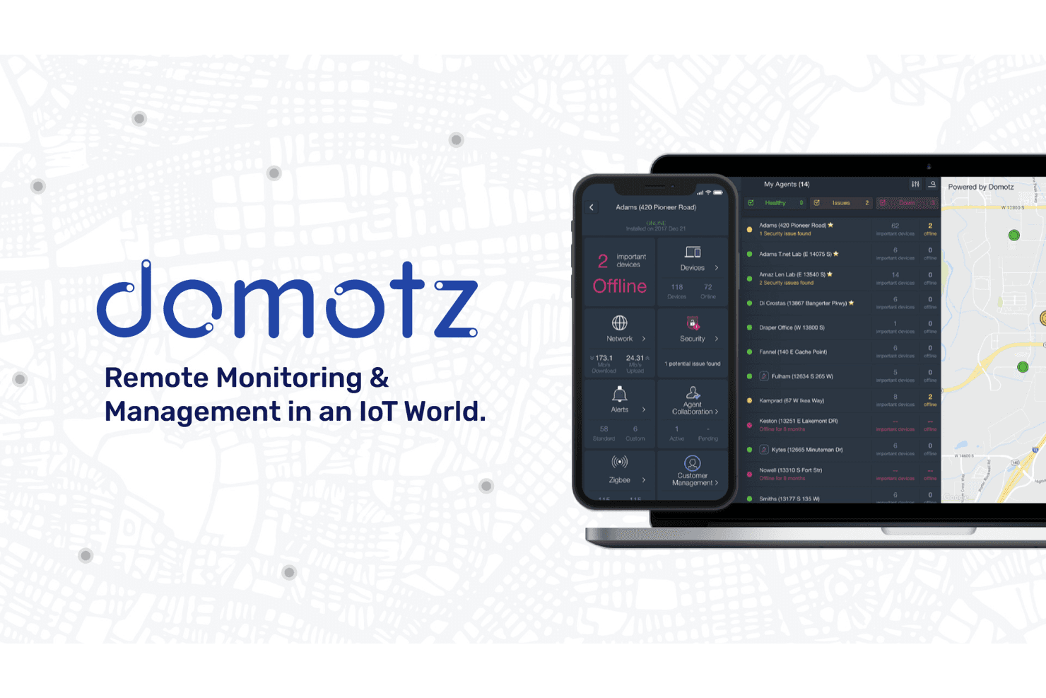 Domotz monitors network devices and alerts you to connectivity and health issues.