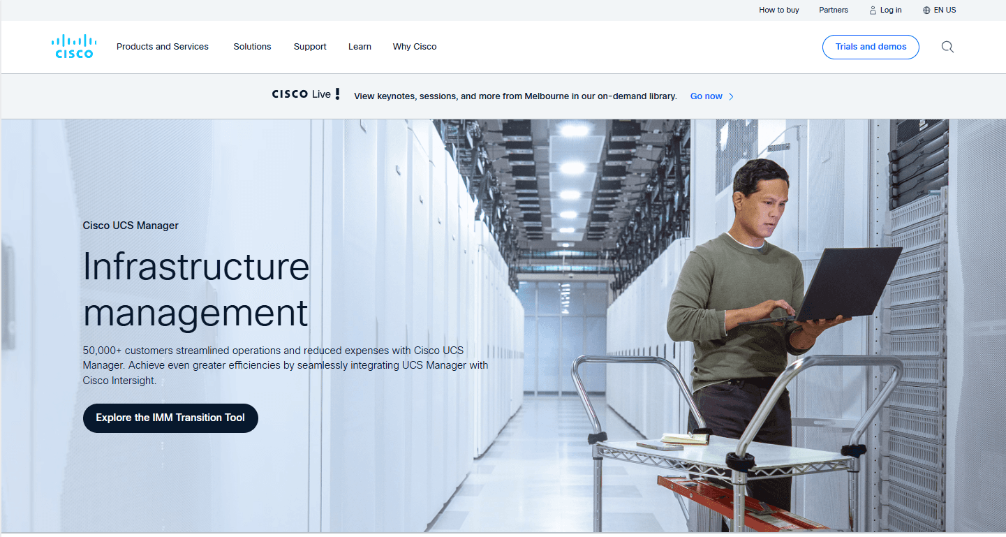 Centralizes storage provisioning and SAN/FCoE policies via UCS service profiles.