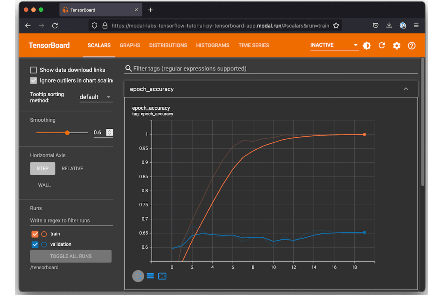 TensorFlow screenshot