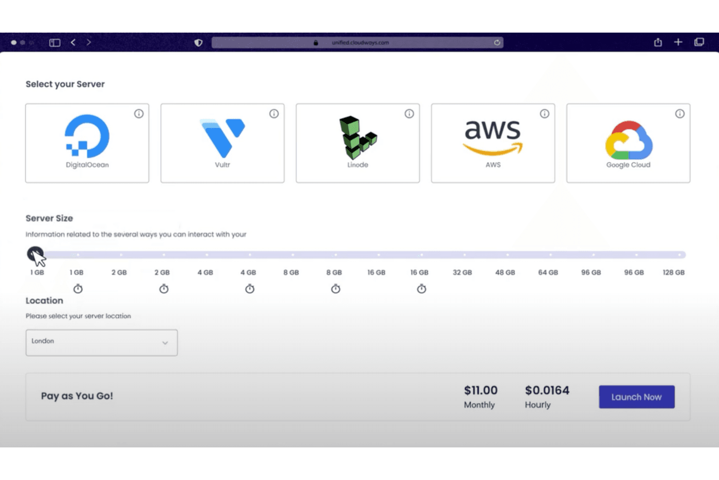 Cloudways screenshot