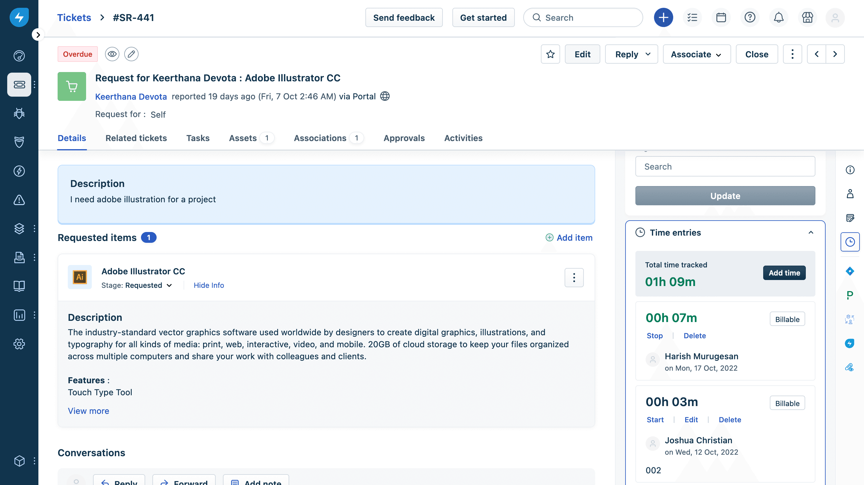 Freshservice screenshot