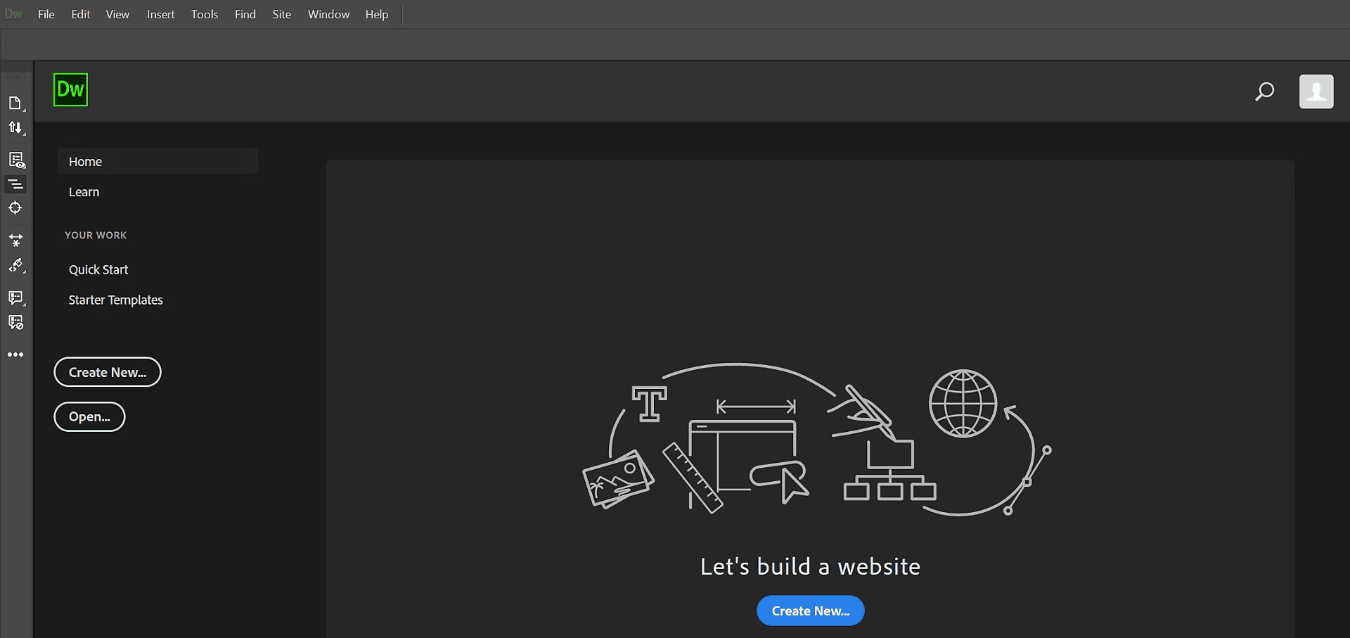 Adobe Dreamweaver screenshot