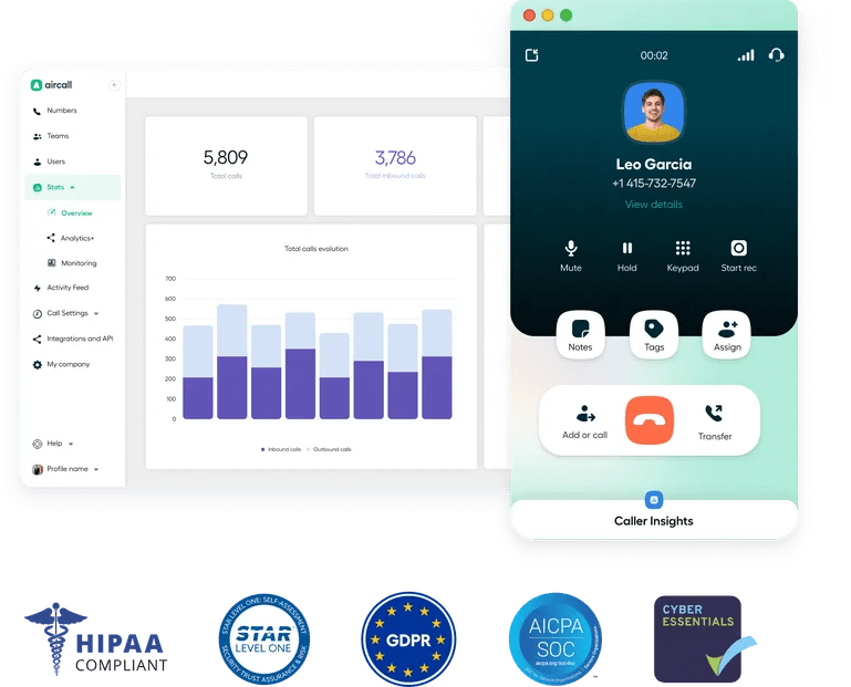 Aircall screenshot