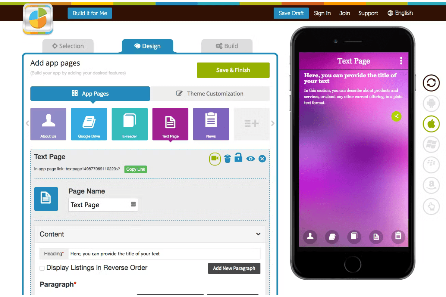 Appy Pie screenshot