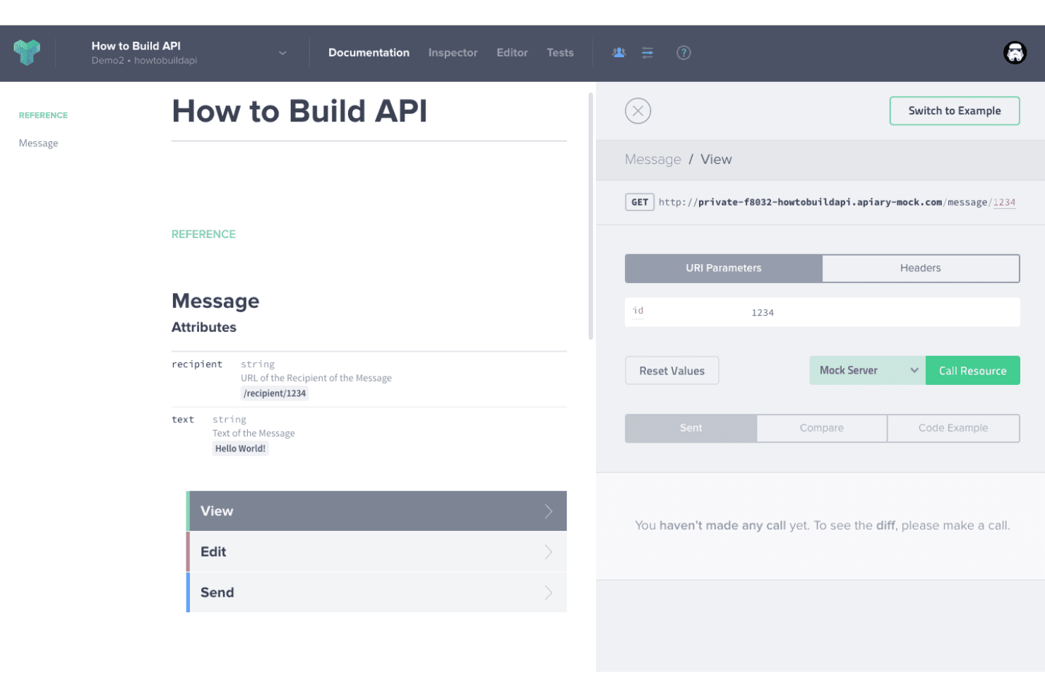 Apiary screenshot