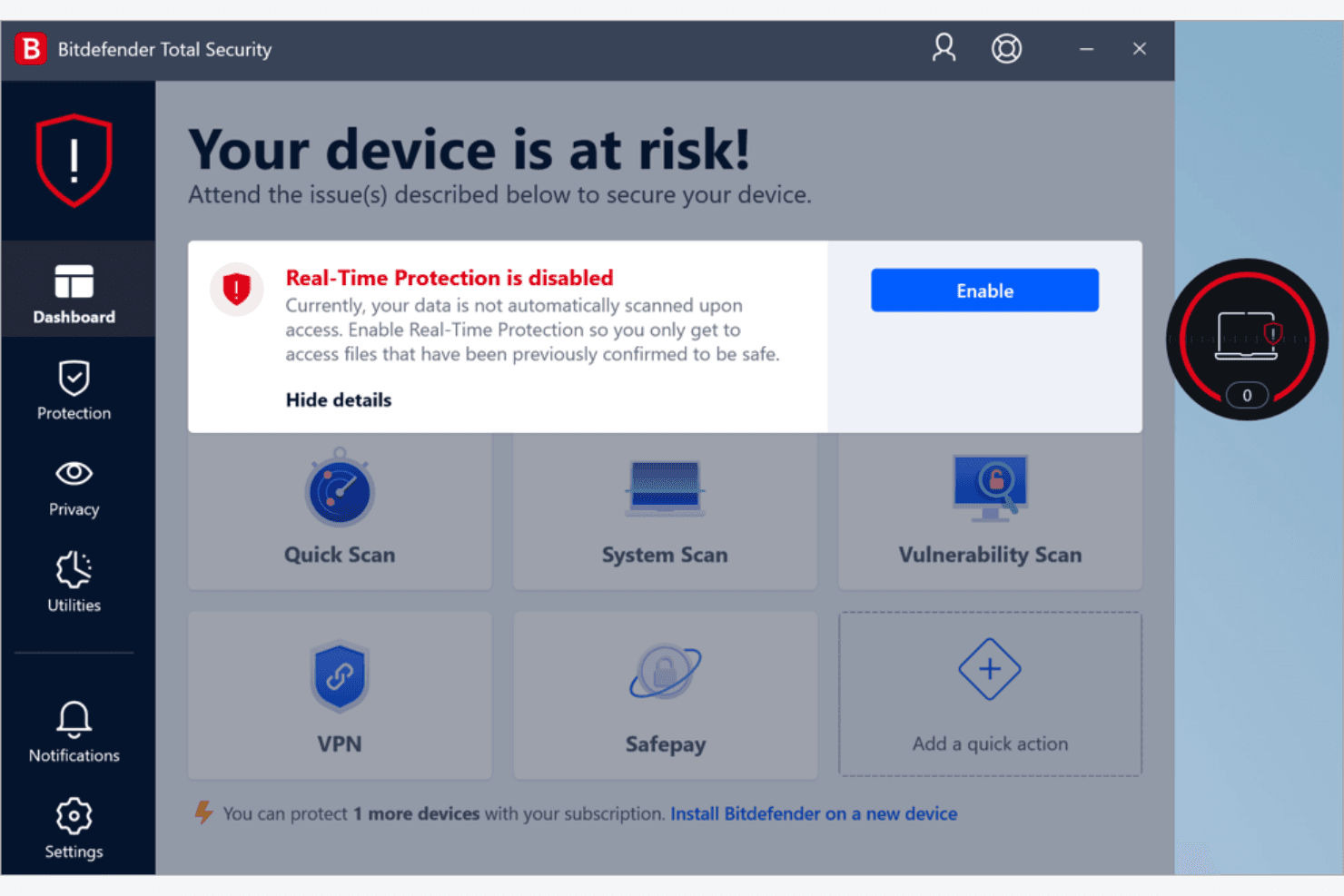 Bitdefender Total Security screenshot