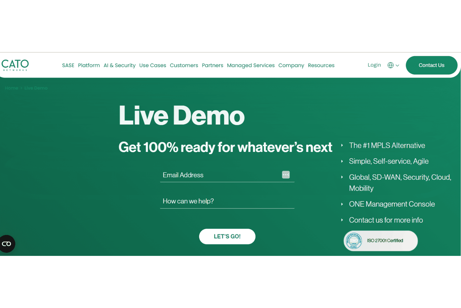 Cato Networks SD-WAN screenshot