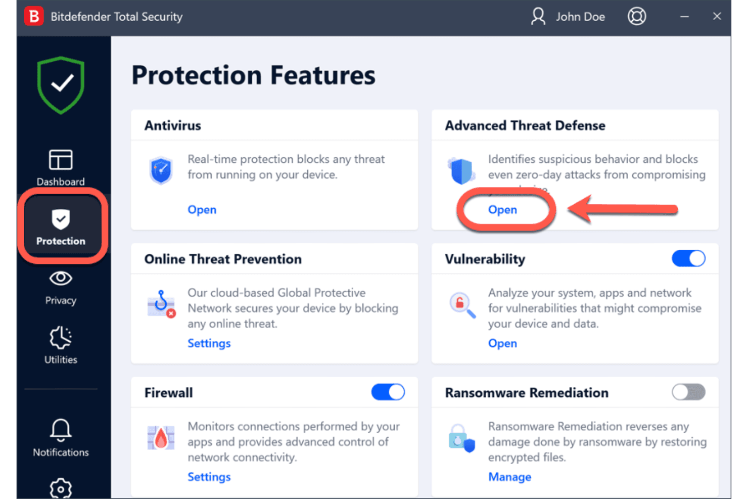 Bitdefender GravityZone screenshot