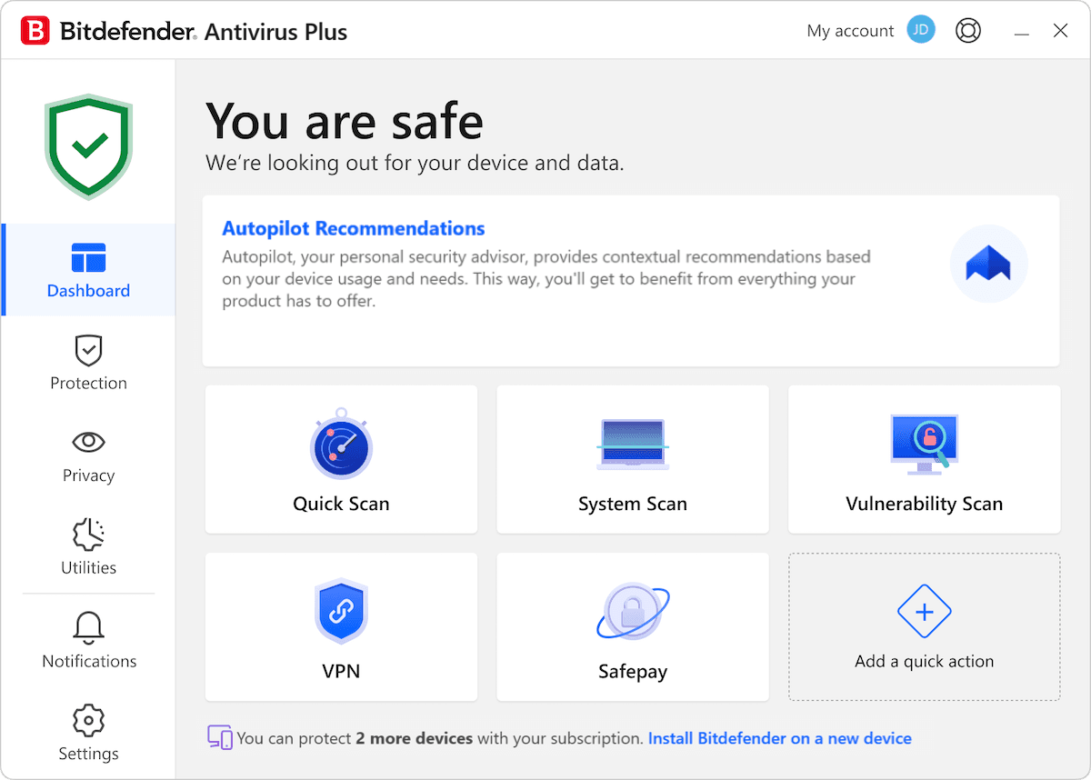 Bitdefender Antivirus Plus screenshot