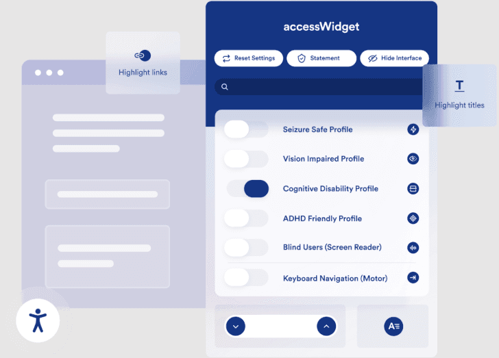 accessiBe screenshot