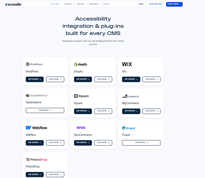 accessiBe screenshot
