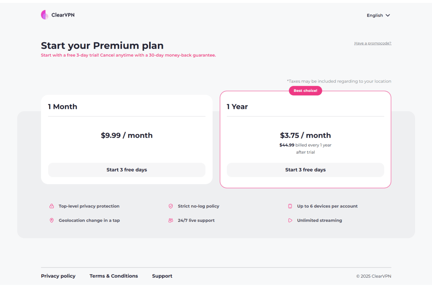 ClearVPN screenshot