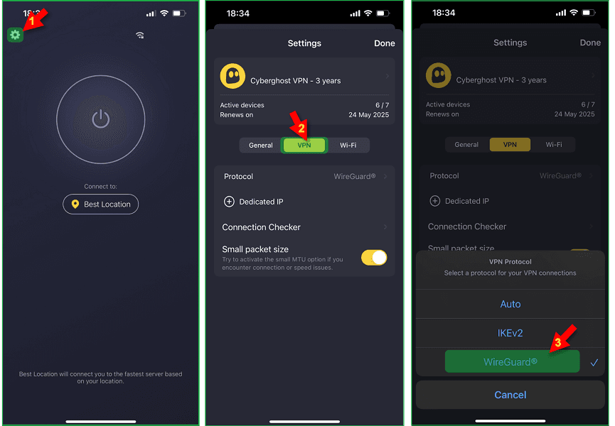 CyberGhost VPN screenshot