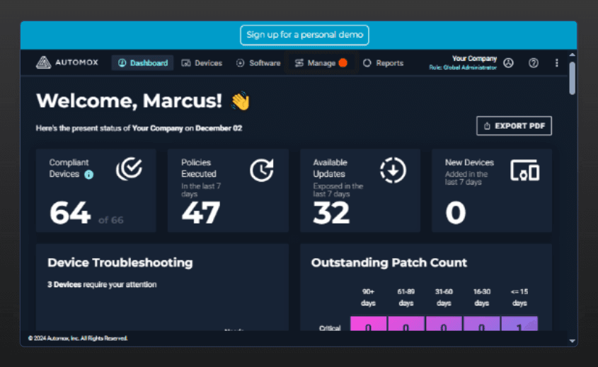 Automox screenshot