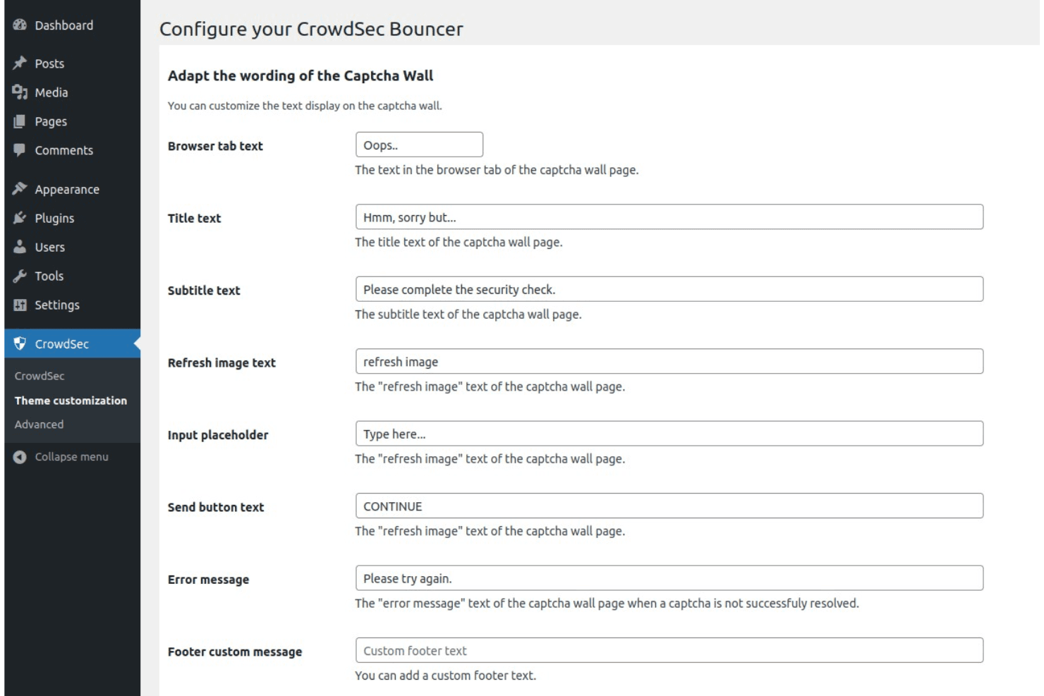 CrowdSec screenshot