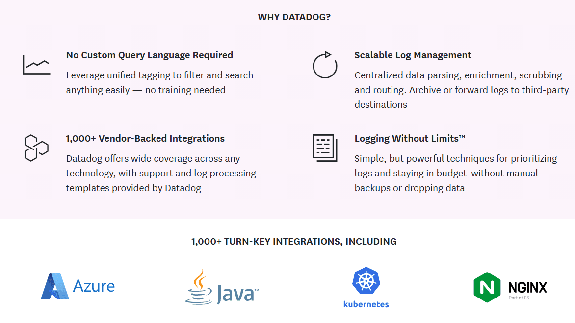 Datadog Log Management screenshot