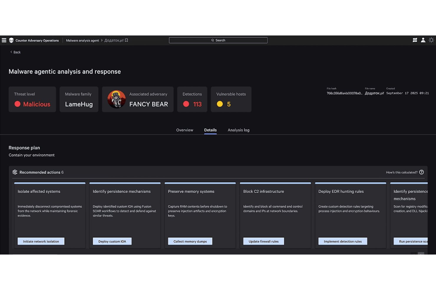CrowdStrike Falcon screenshot