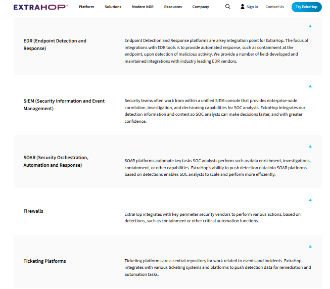 ExtraHop screenshot