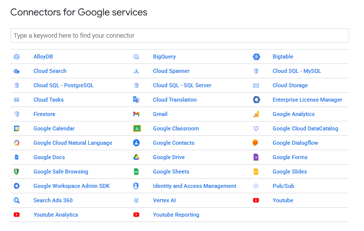 Google Cloud Storage screenshot