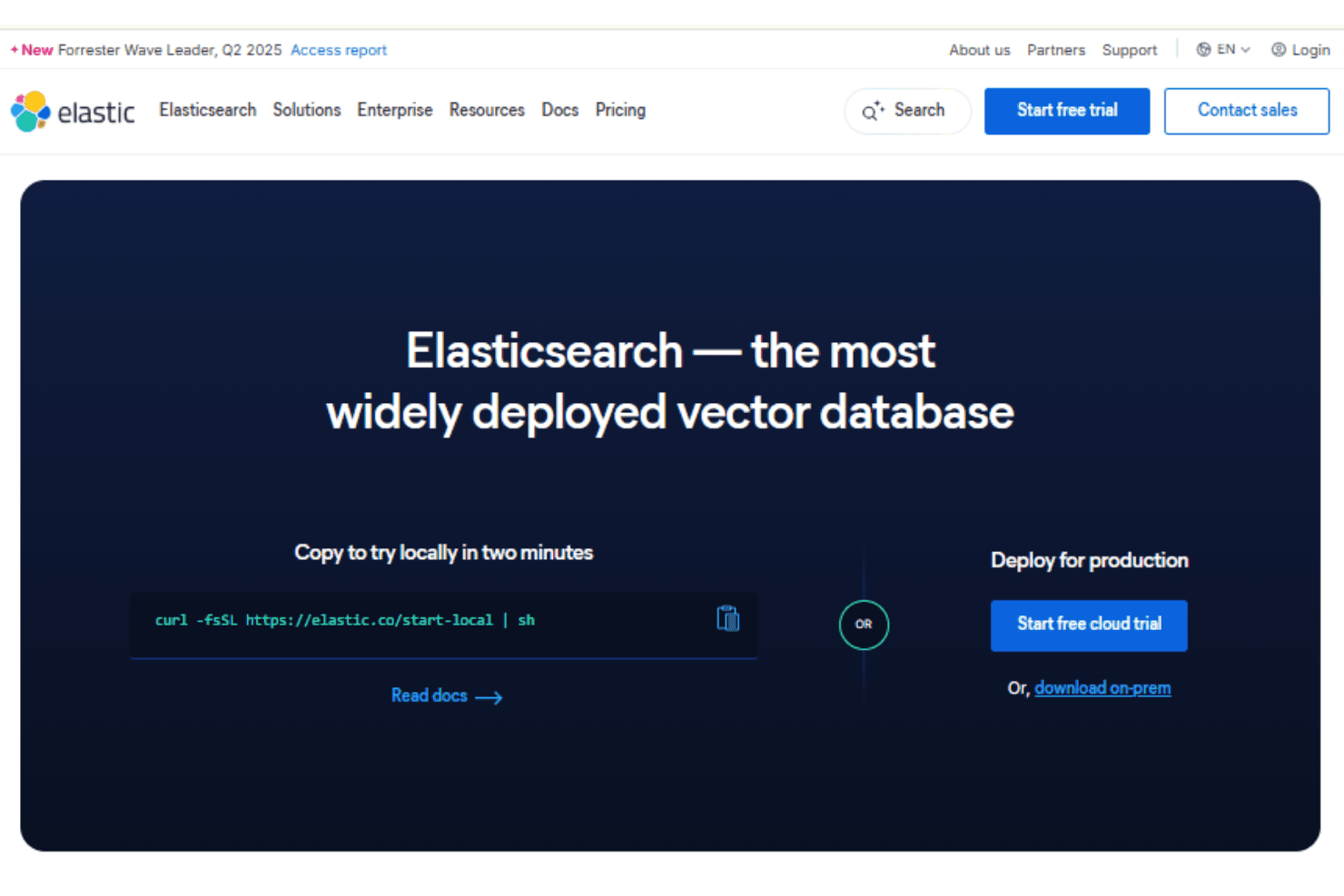 Elastic APM screenshot