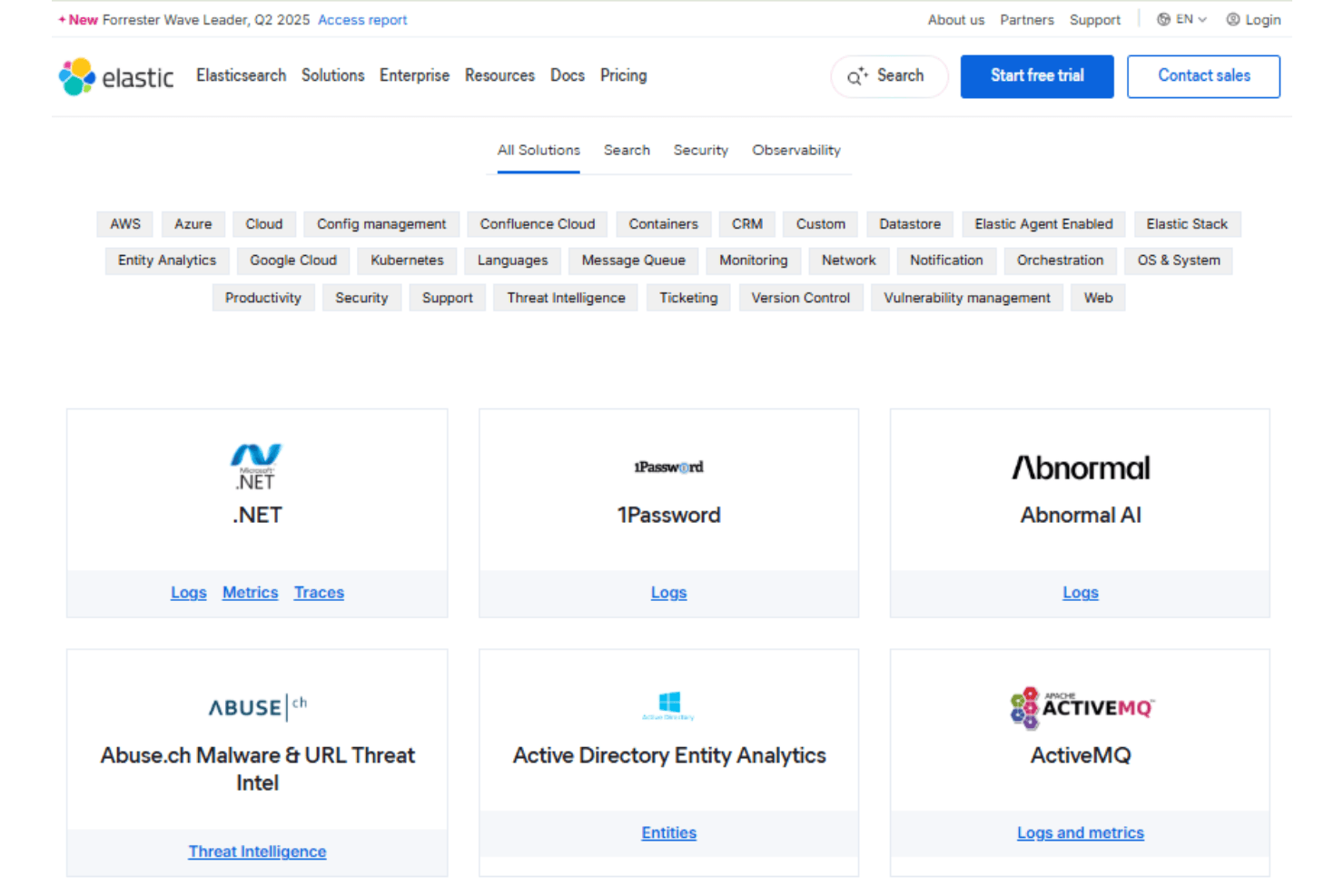 Elastic APM screenshot