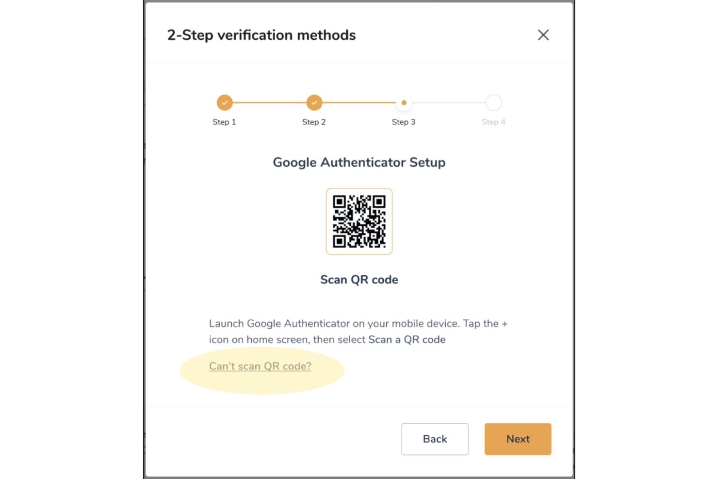 Google Authenticator screenshot