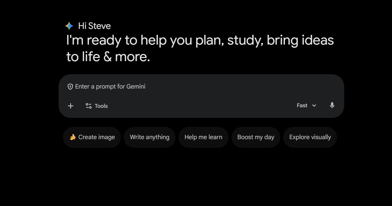 Google Gemini screenshot