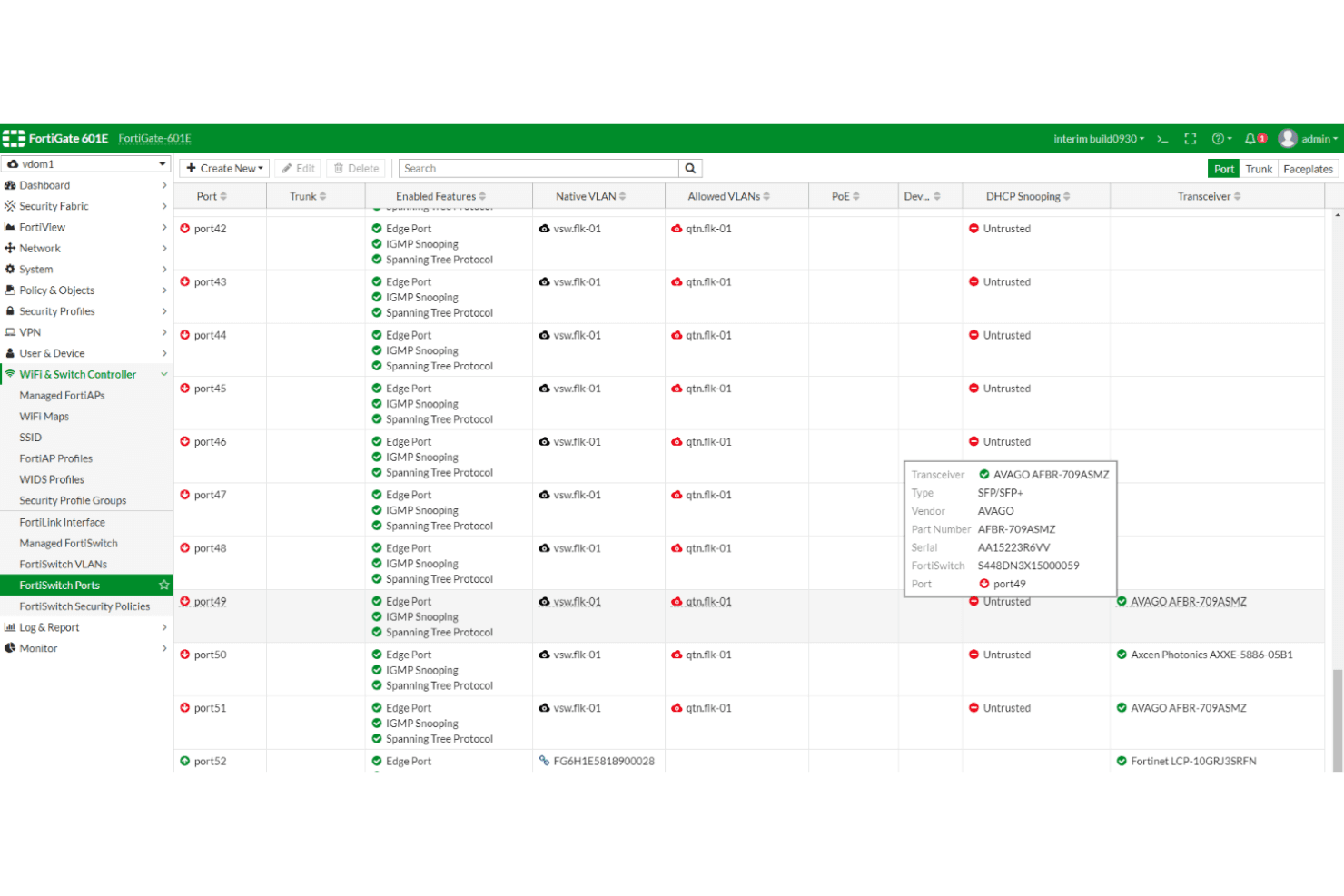 Fortinet screenshot