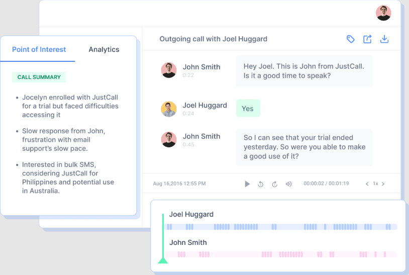 JustCall screenshot