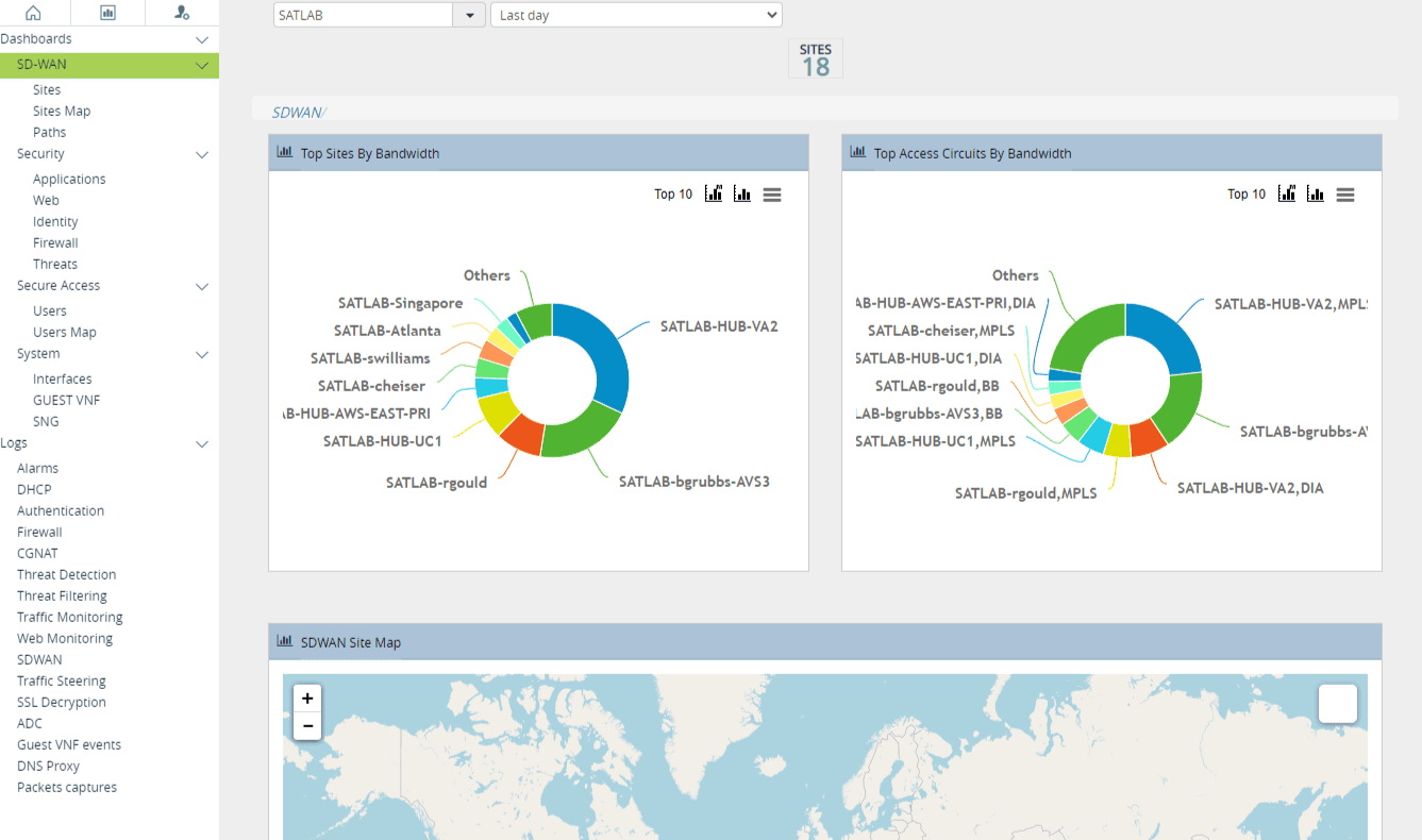 Lumen SD-WAN screenshot