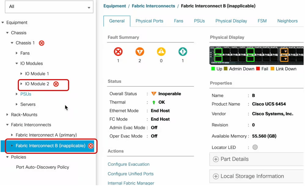 Cisco UCS Manager screenshot