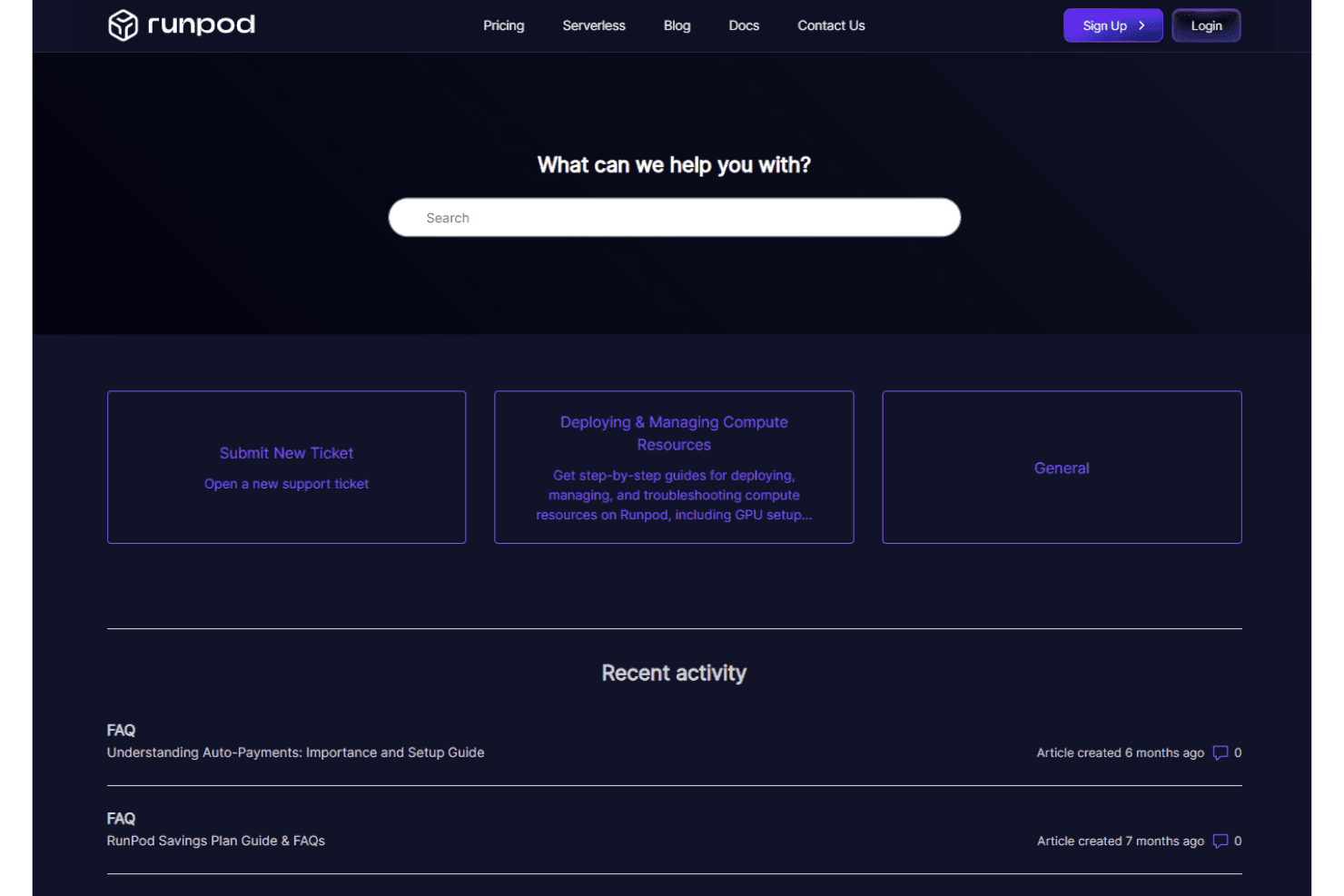 RunPod screenshot