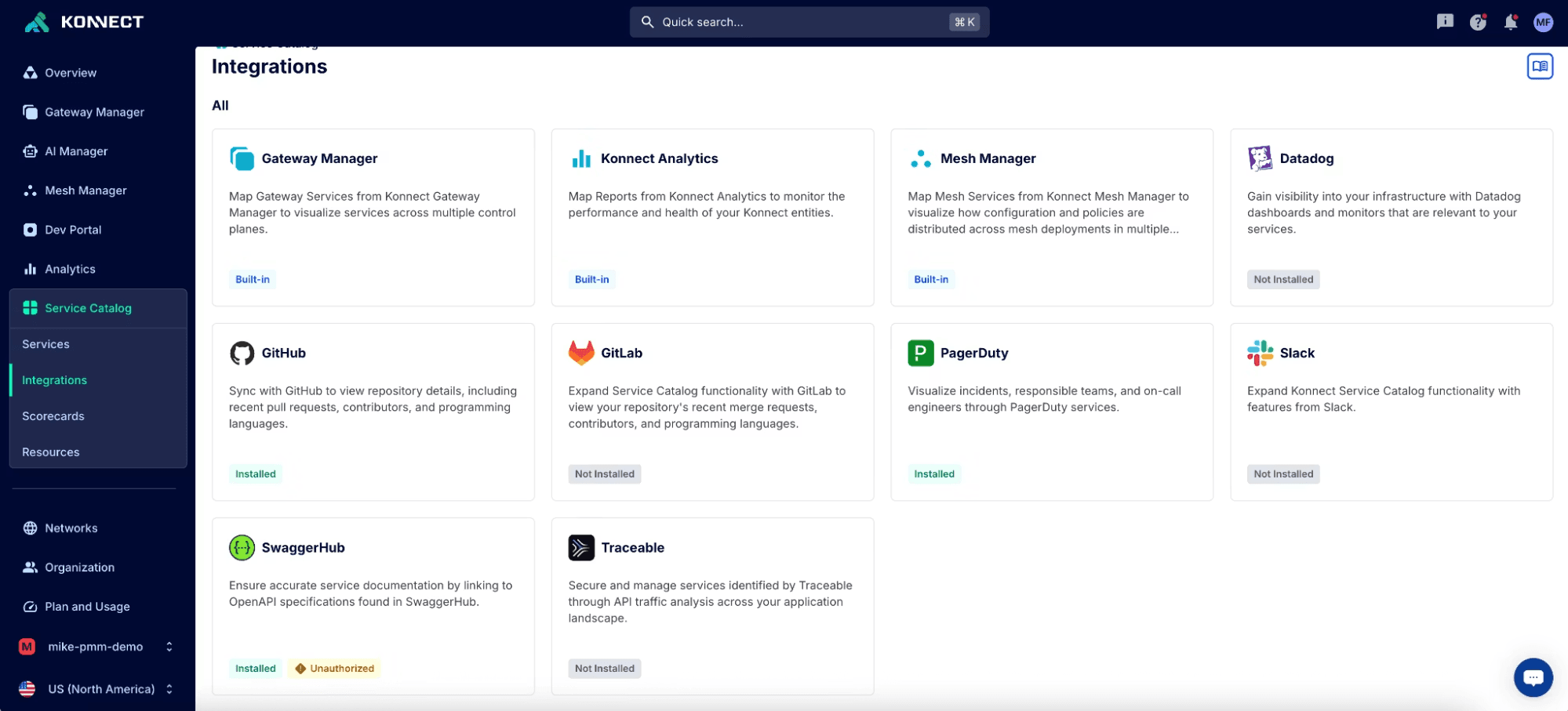 Kong Gateway screenshot