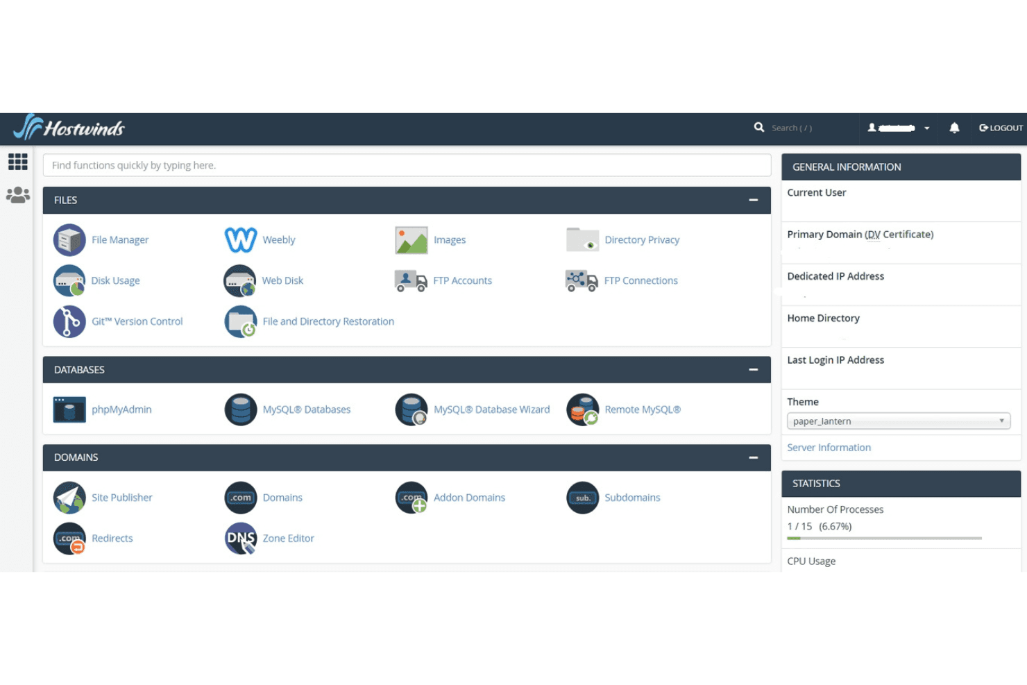 Hostwinds screenshot