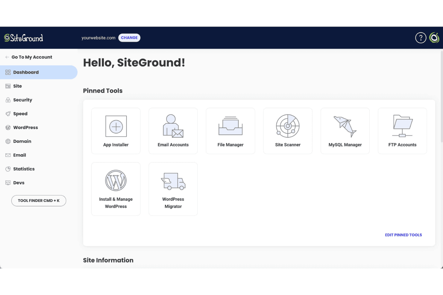 SiteGround screenshot