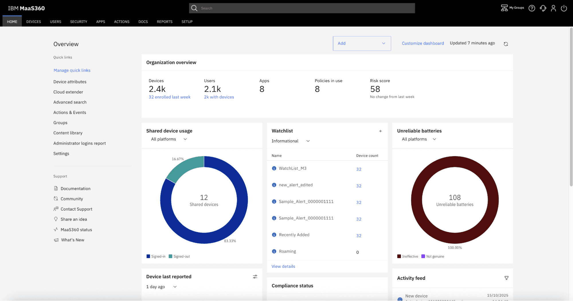 IBM MaaS360 screenshot