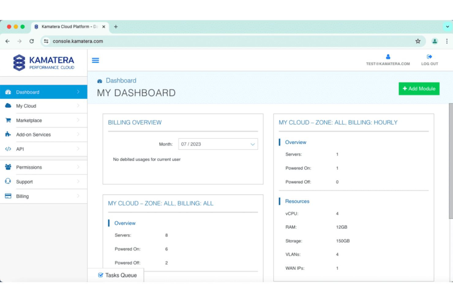 Kamatera screenshot
