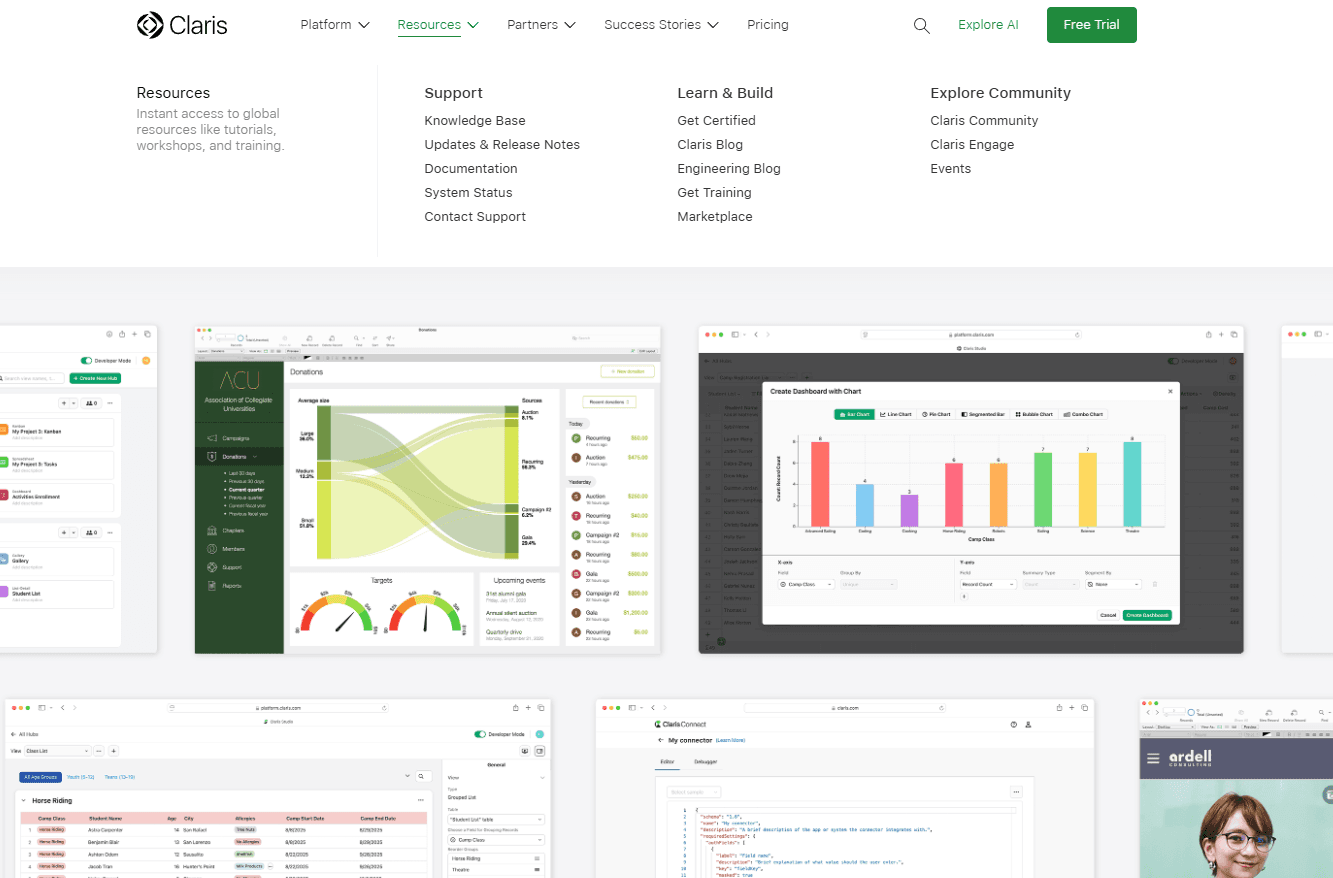 Claris FileMaker screenshot
