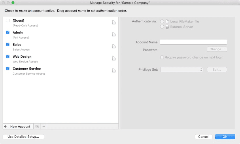 Claris FileMaker screenshot