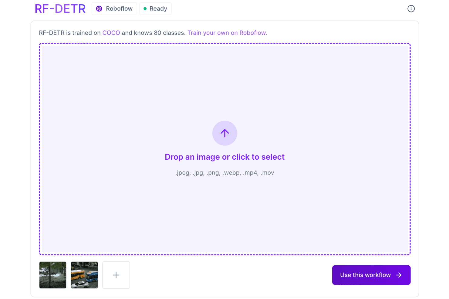 Roboflow screenshot
