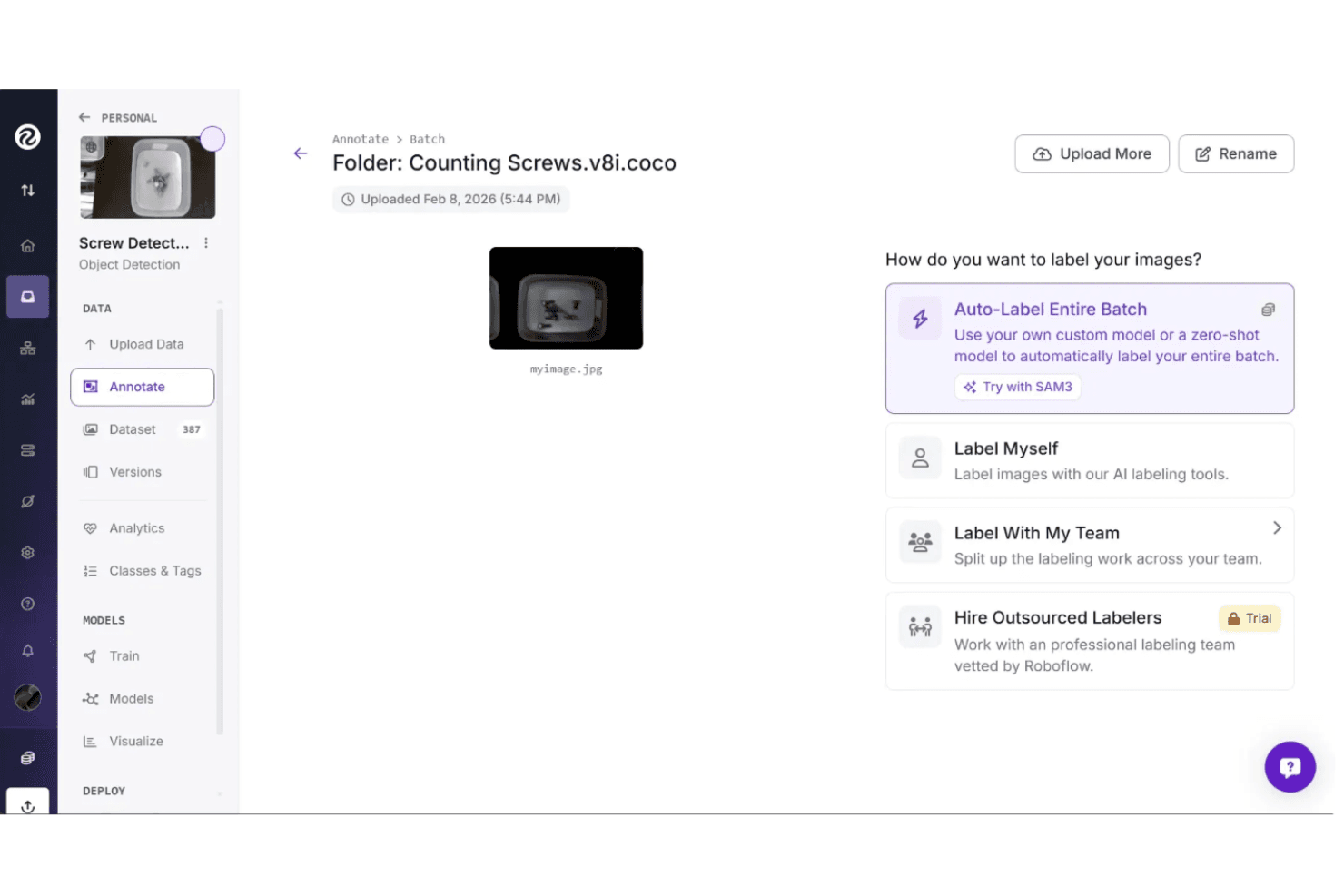 Roboflow screenshot