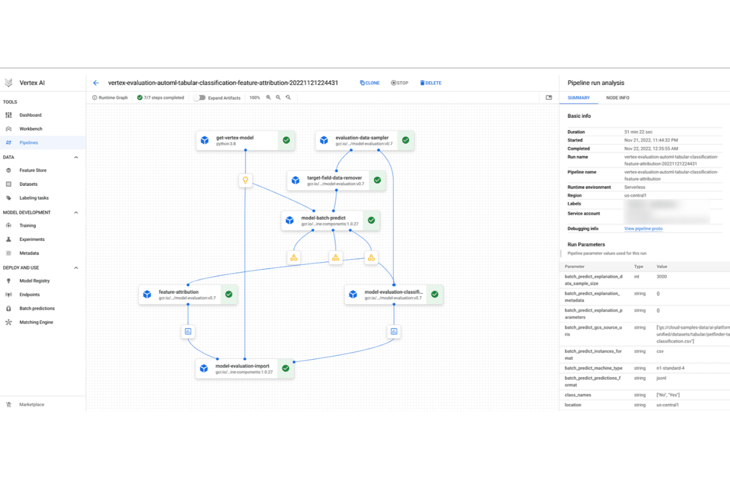 Vertex AI screenshot