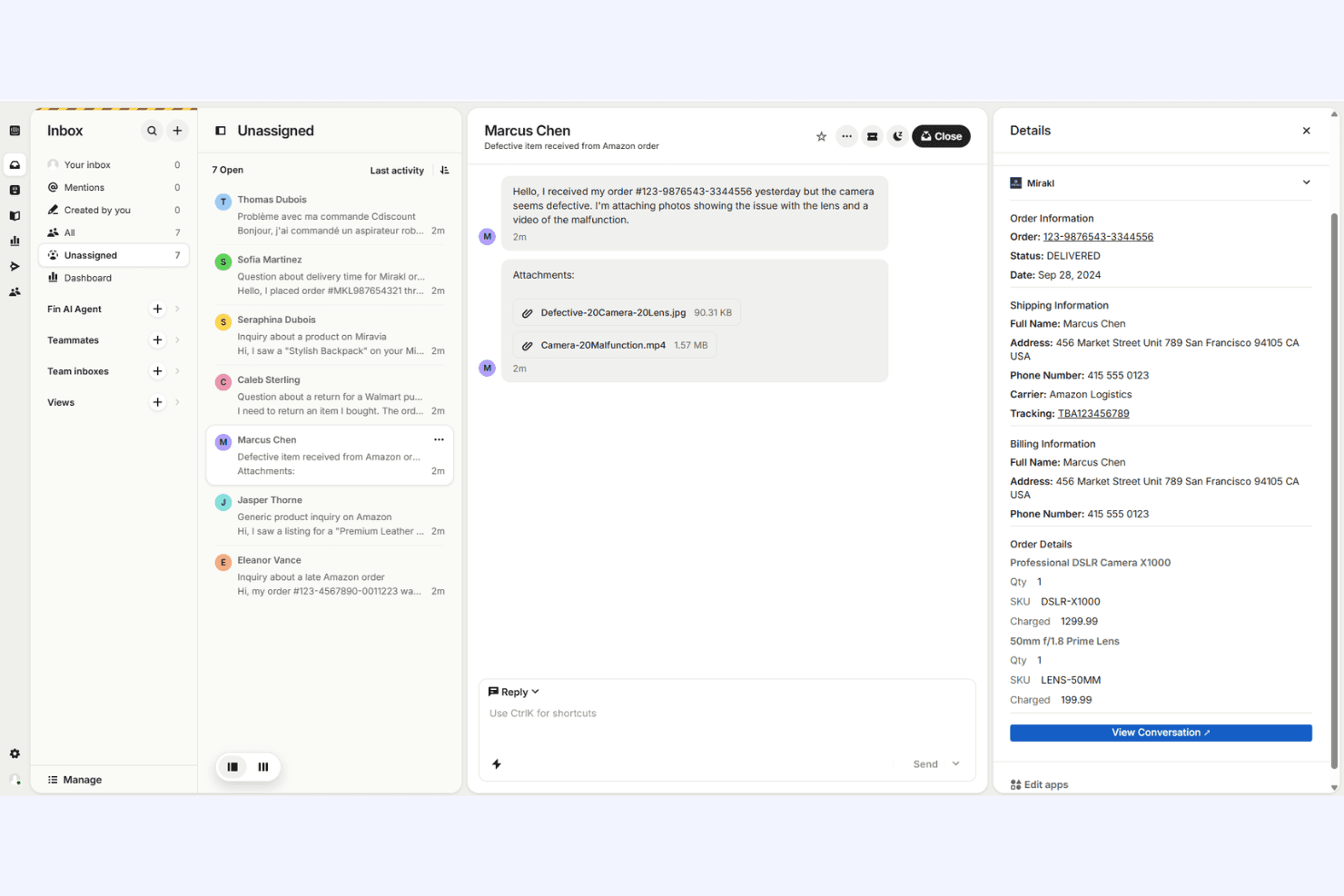 Intercom screenshot
