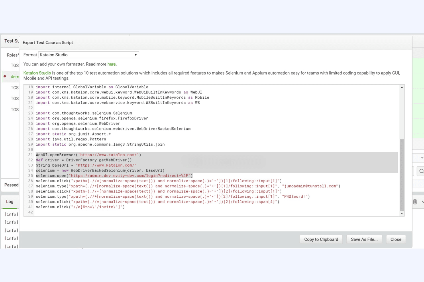 Katalon Studio screenshot