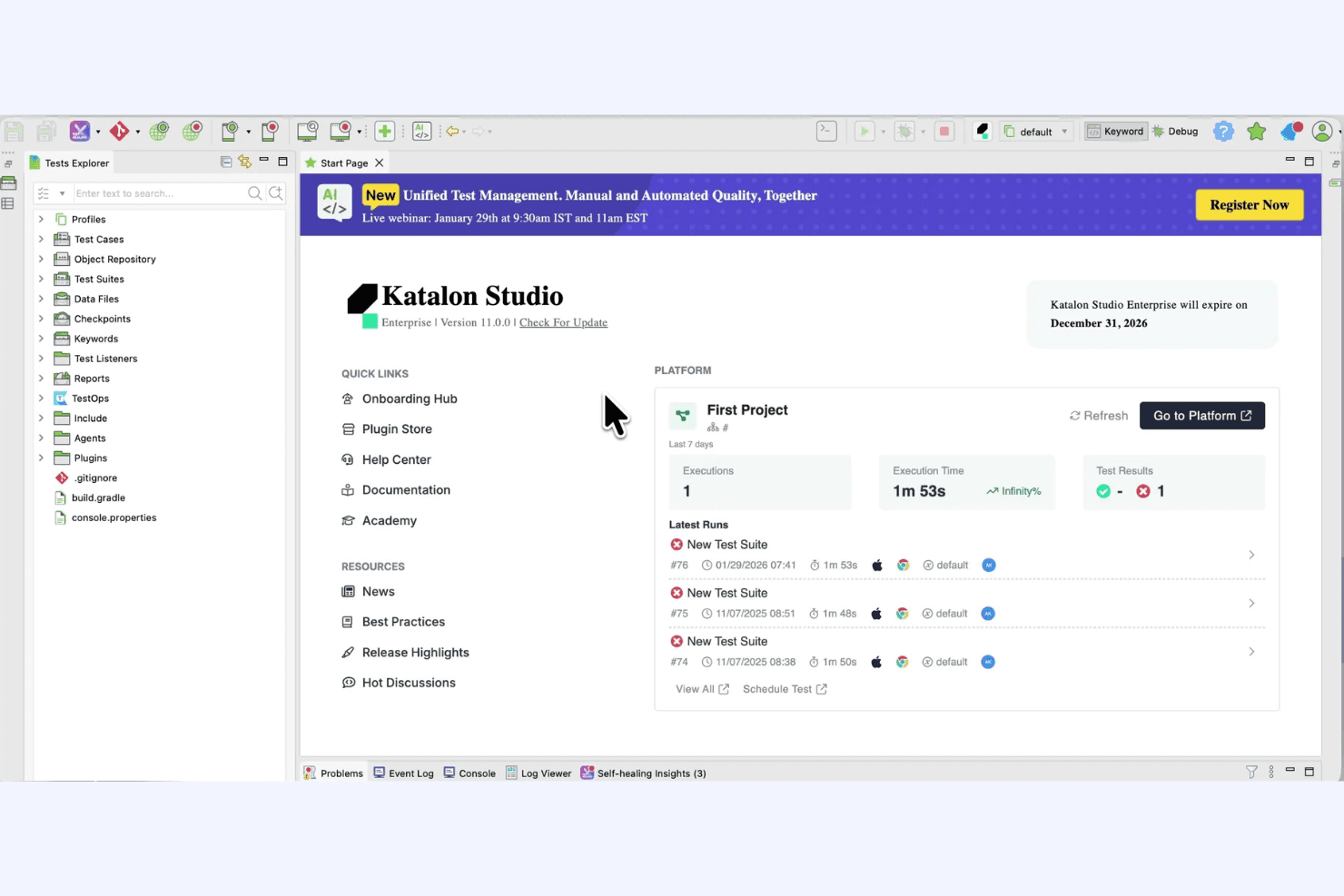 Katalon Studio screenshot