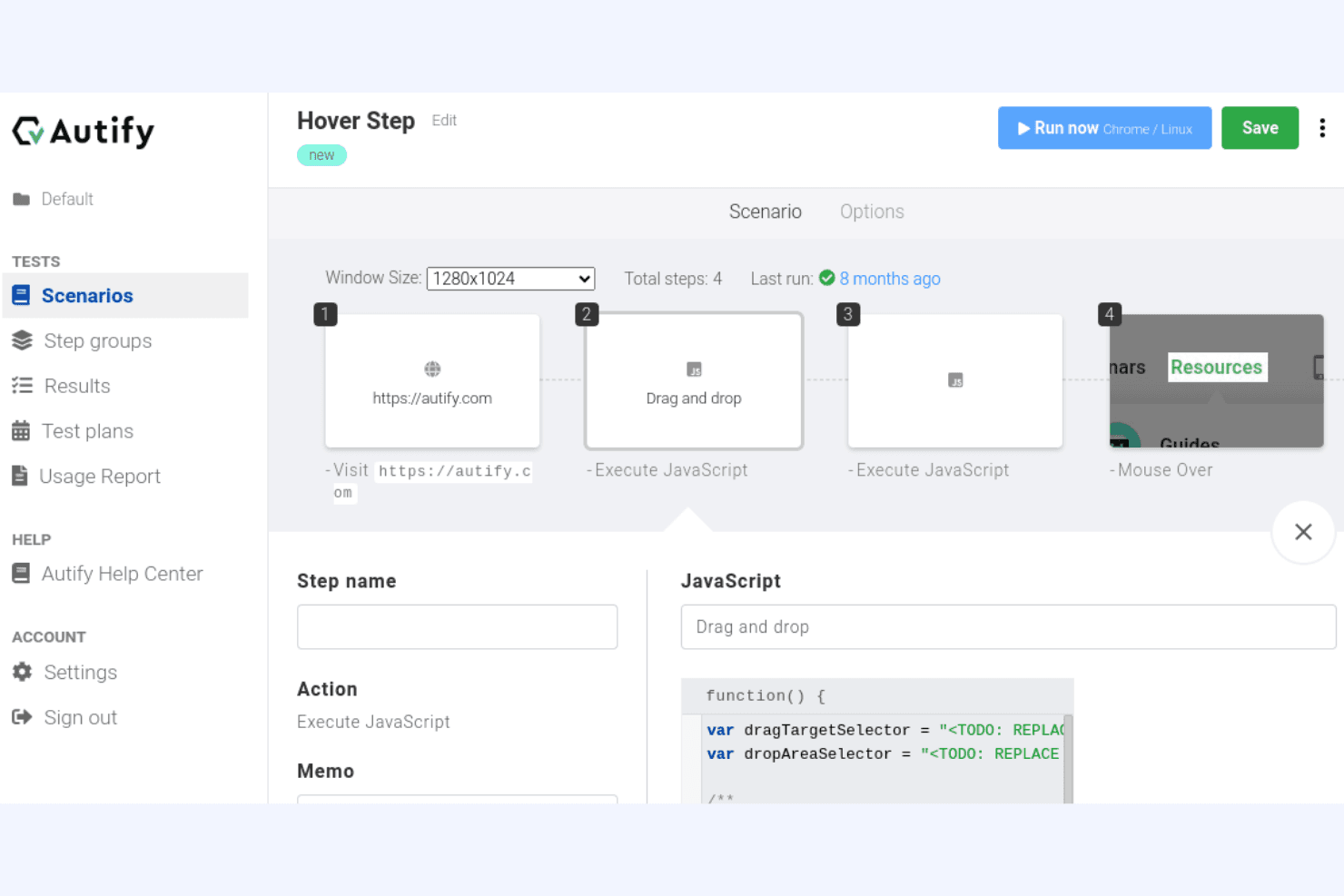 Autify screenshot