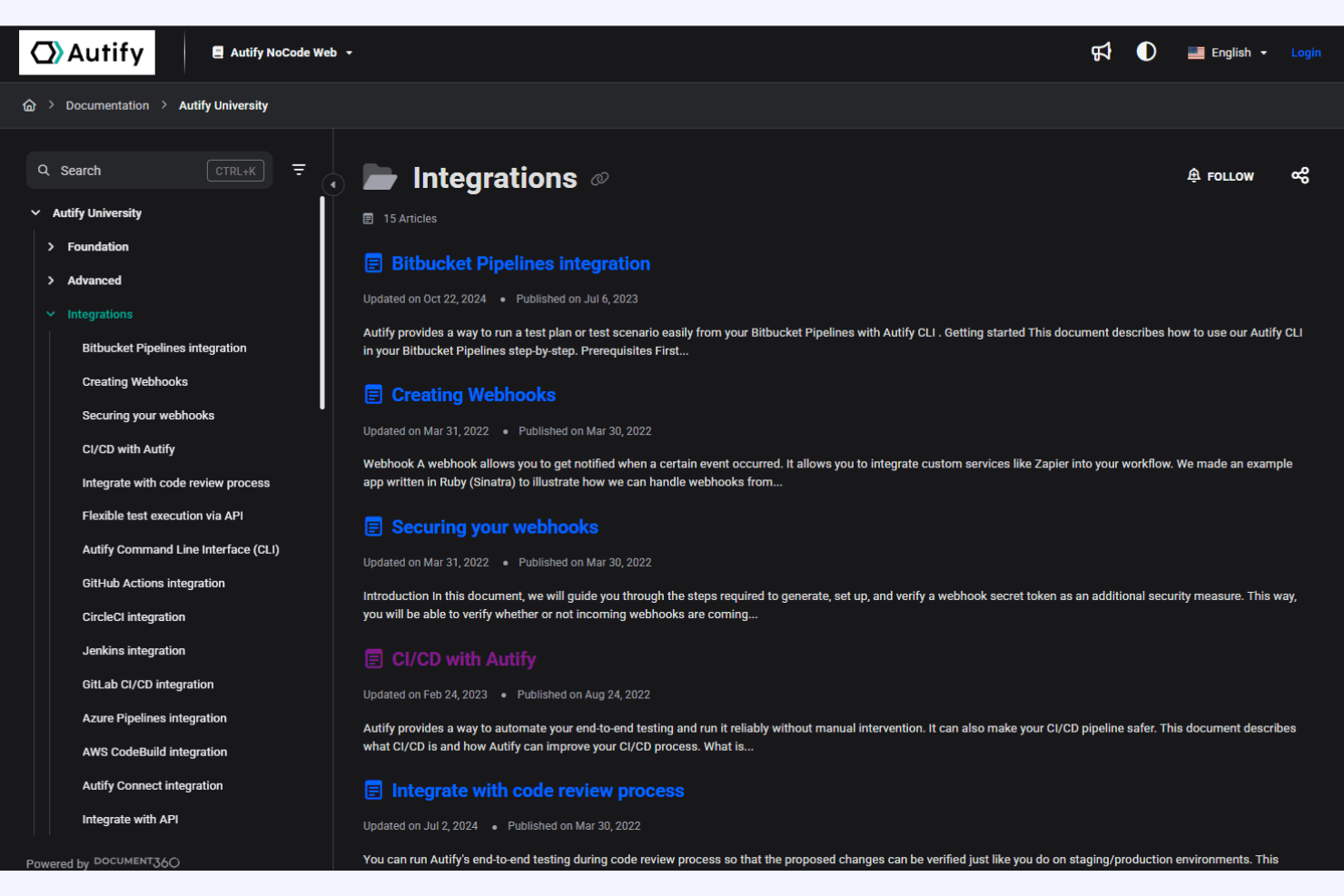 Autify screenshot